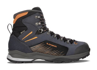 Lowa Wanderschuhe Vigo GTX (Trekking, Spaltleder-Textil, wassderdicht) navyblau/orange Herren